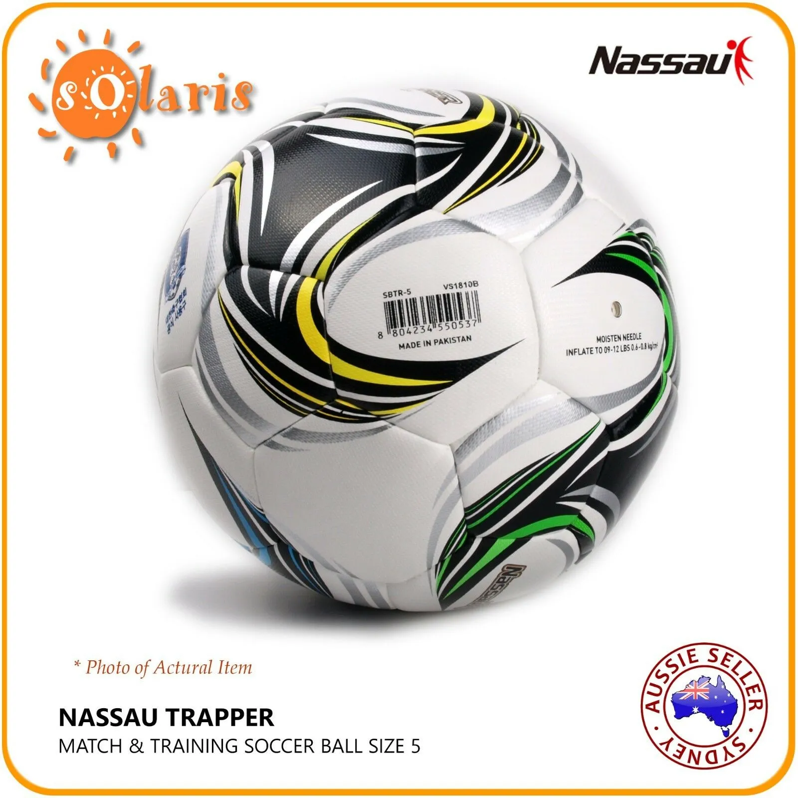 NASSAU TUJI TRAPPER Size 5 Soccer Ball KFA Approved Training Football Soft Touch