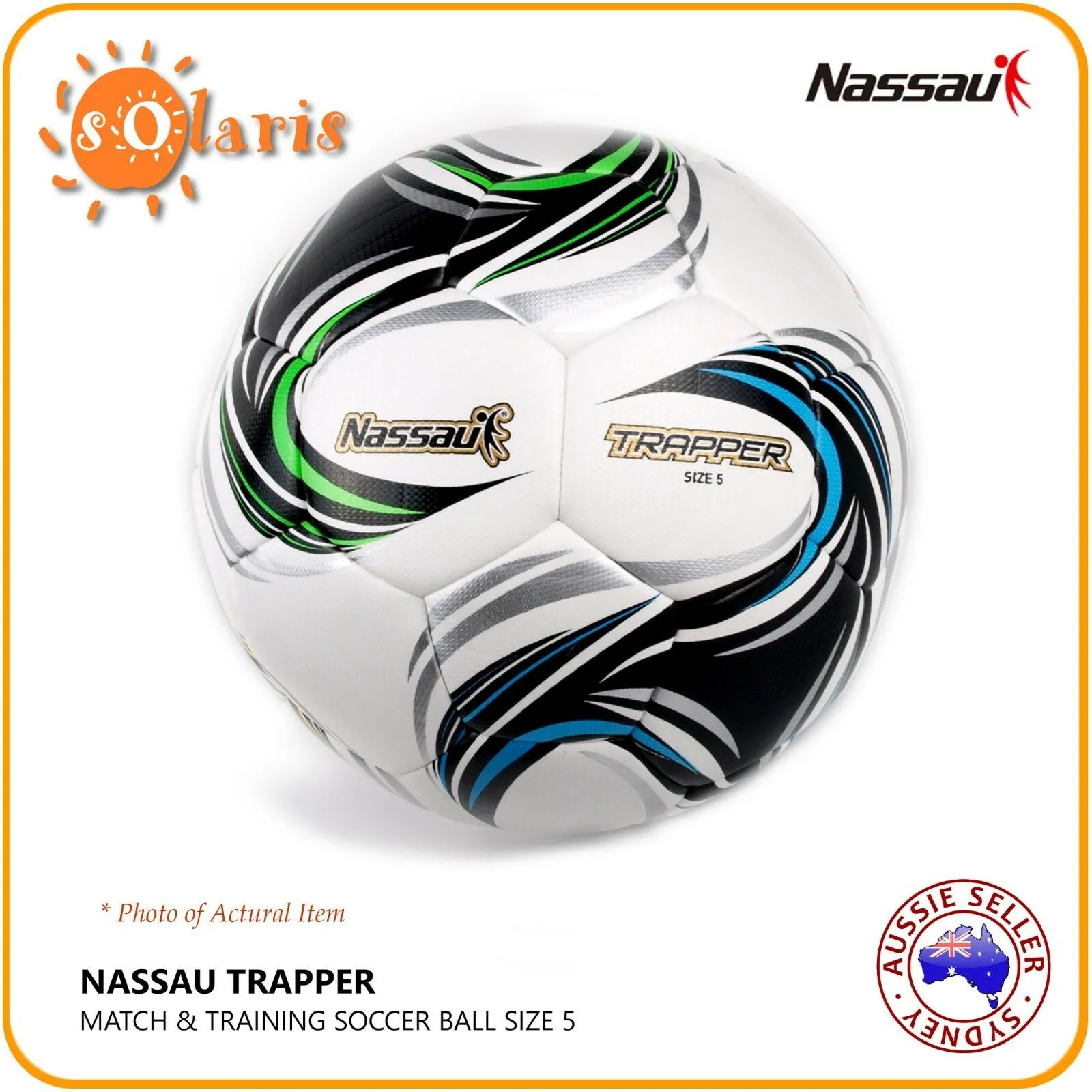 NASSAU TUJI TRAPPER Size 5 Soccer Ball KFA Approved Training Football Soft Touch