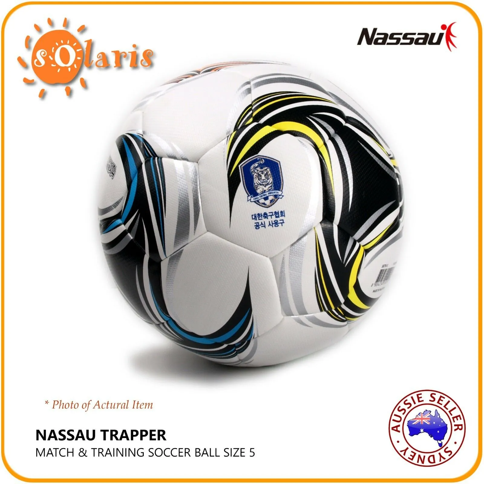 NASSAU TUJI TRAPPER Size 5 Soccer Ball KFA Approved Training Football Soft Touch