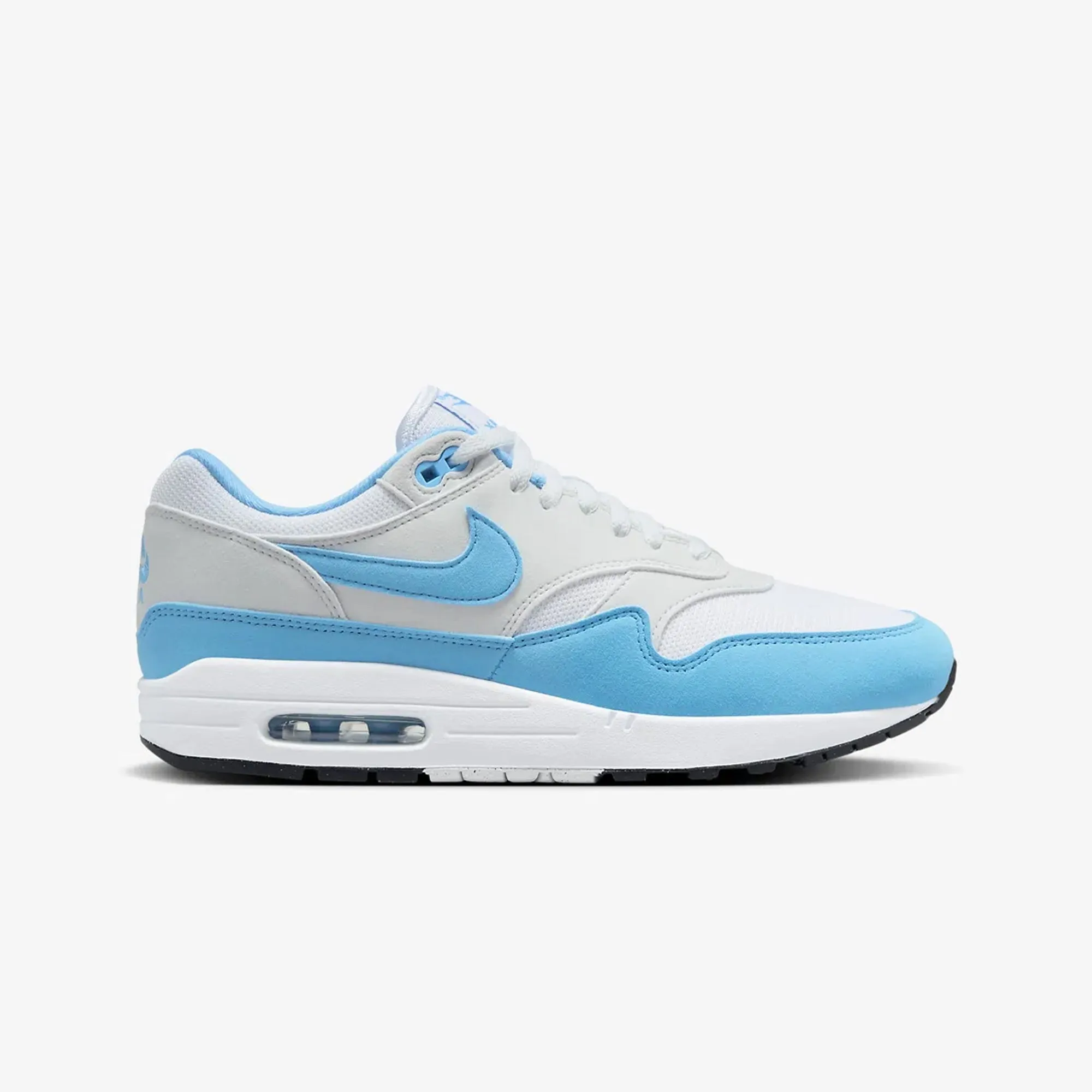 Nike | AIR MAX 1  { WHITE/UNIVERSITY BLUE-PHOTON DUST-BLACK