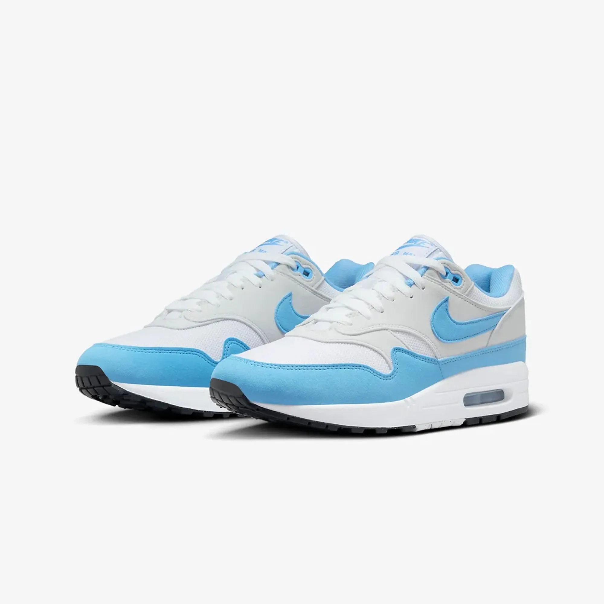 Nike | AIR MAX 1  { WHITE/UNIVERSITY BLUE-PHOTON DUST-BLACK