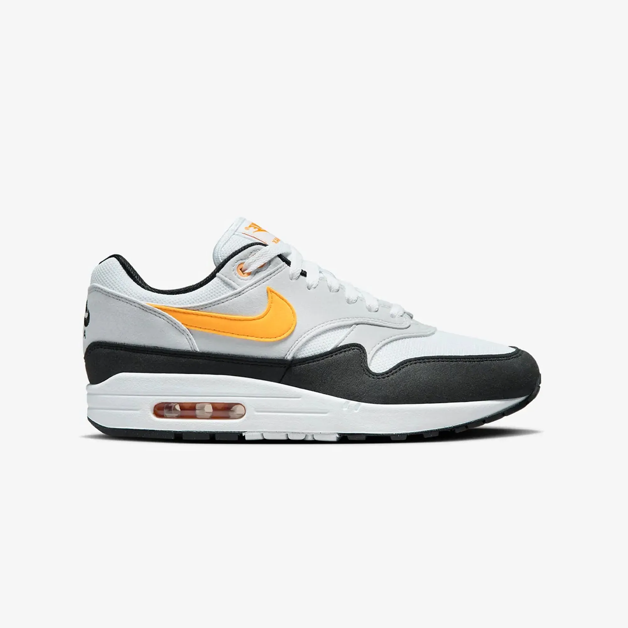 Nike | AIR MAX 1  { WHITE/UNIVERSITY GOLD-BLACK