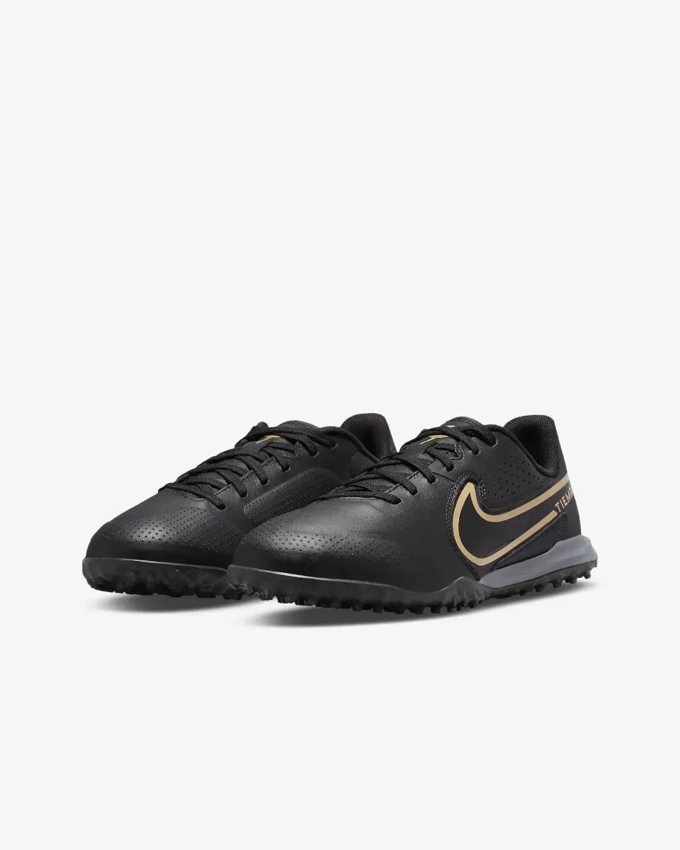 Nike JR Legend 9 Academy Turf - Black-Dark Grey-Gold