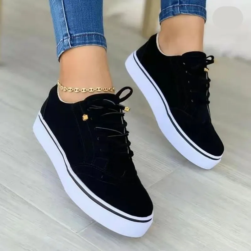 OCW Leisure Orthopedic Shoes Women Low Heel Arch Support Walking Sneakers Retro