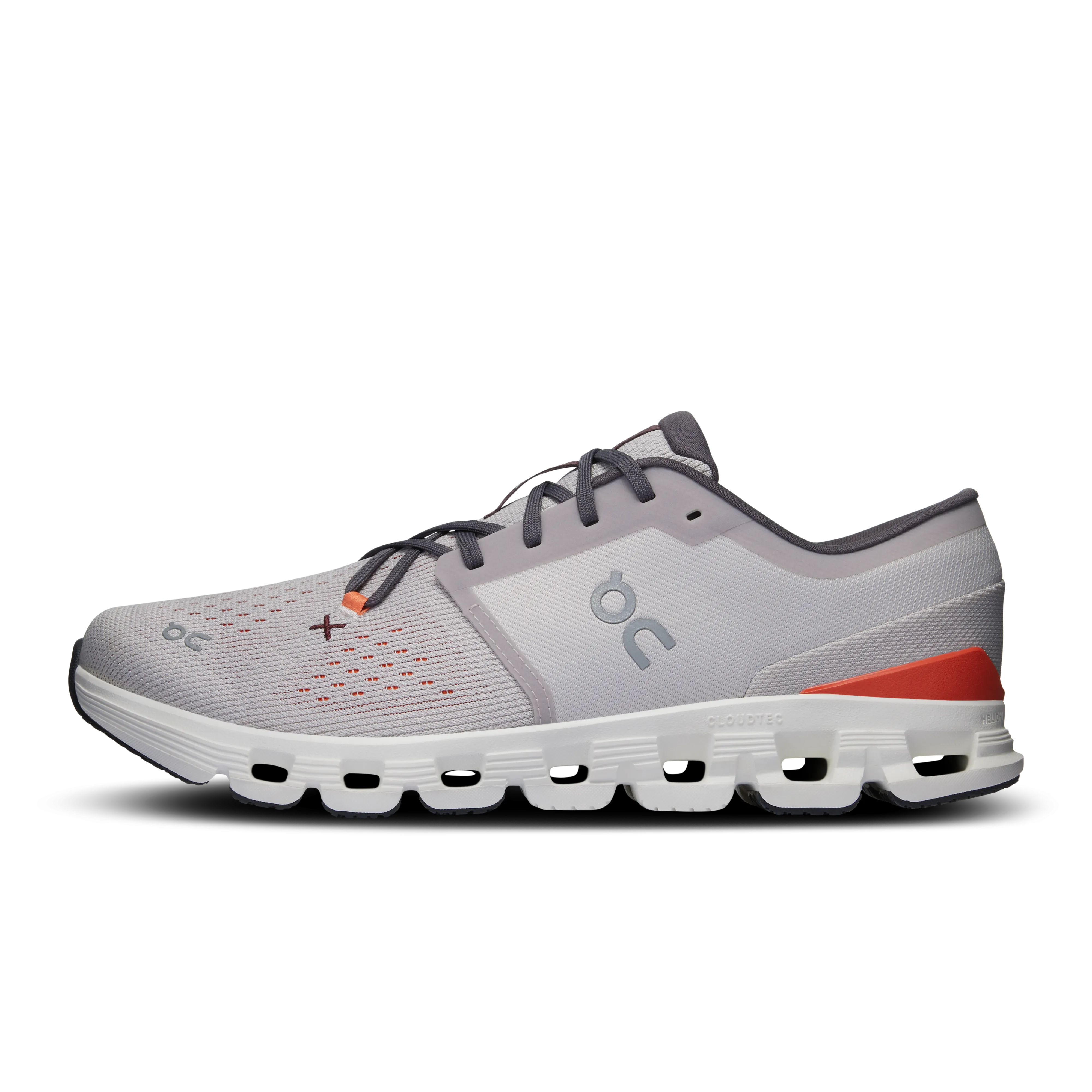 On Running Men's Cloud X 4 Shoes - Silver / Flame