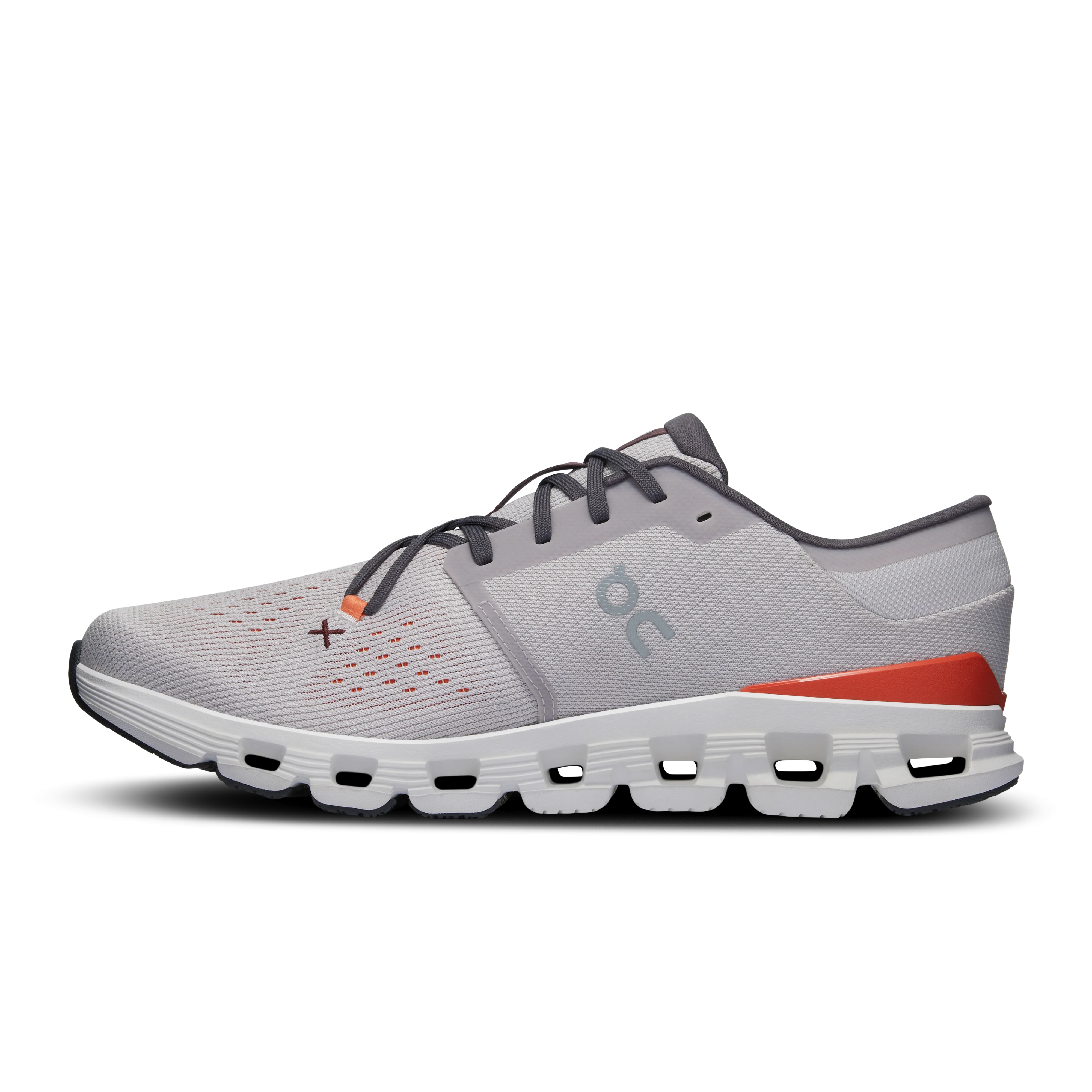 On Running Men's Cloud X 4 Shoes - Silver / Flame