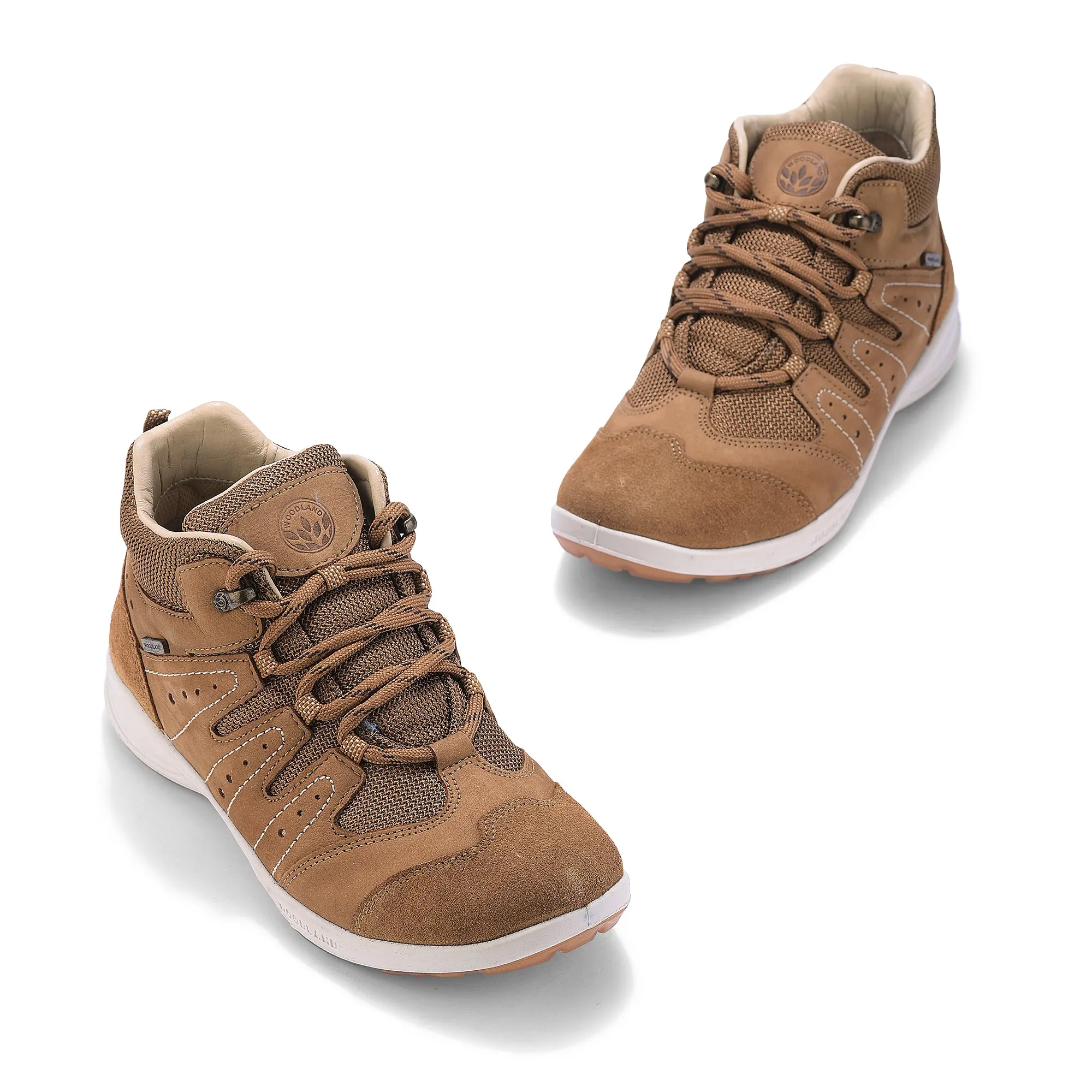 Original Woodland Women's Leather Soft Sneakers (#2639117_Camel)