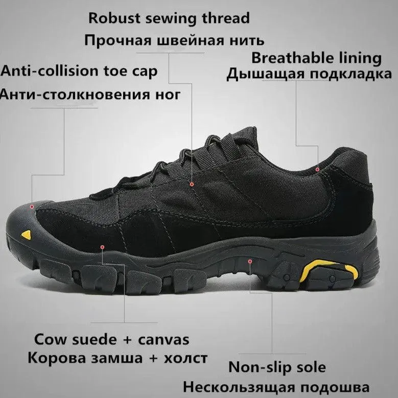 Outdoor Black Men's Casual Shoes Comfortable Breathable Flats XS5132#