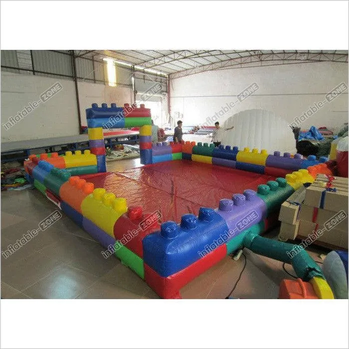 Outdoor Kids Inflatable Sports Games / Field Waterproof Maze Themed Colorful 6 X 6M