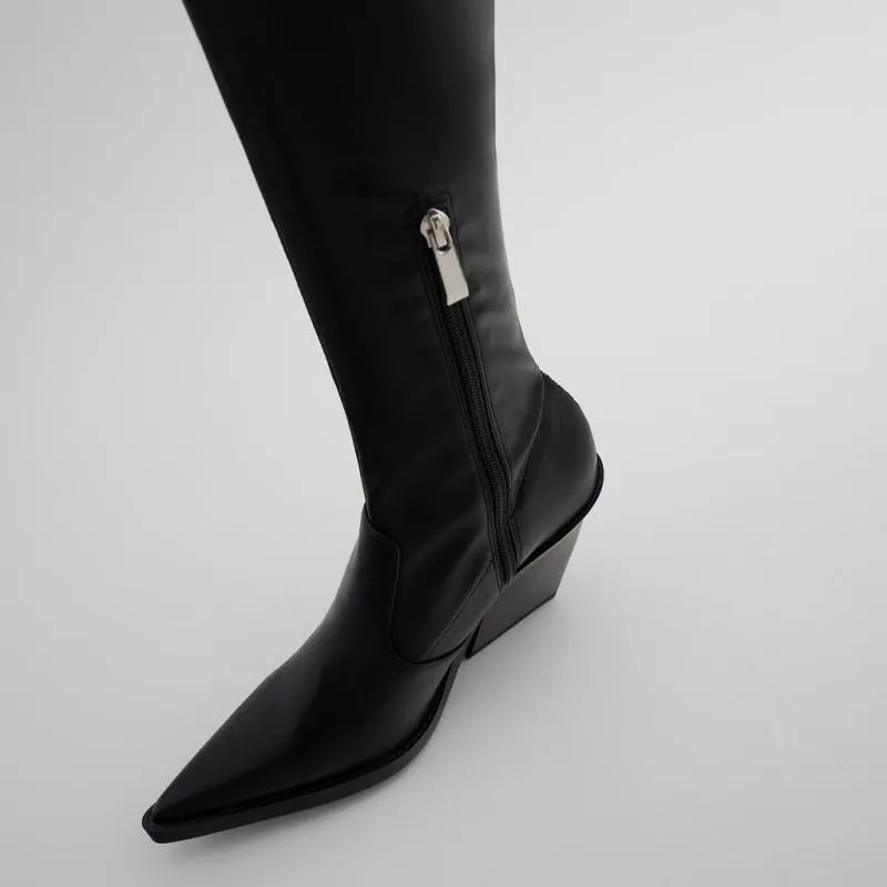 Overlength Wedge Boots