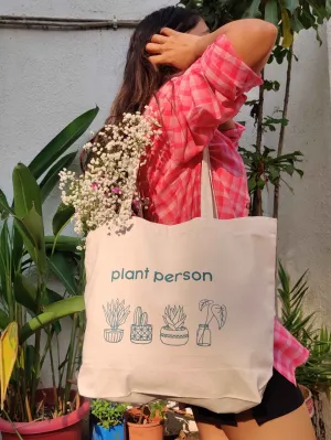 Patrah Plant Person Canvas Tote Bag