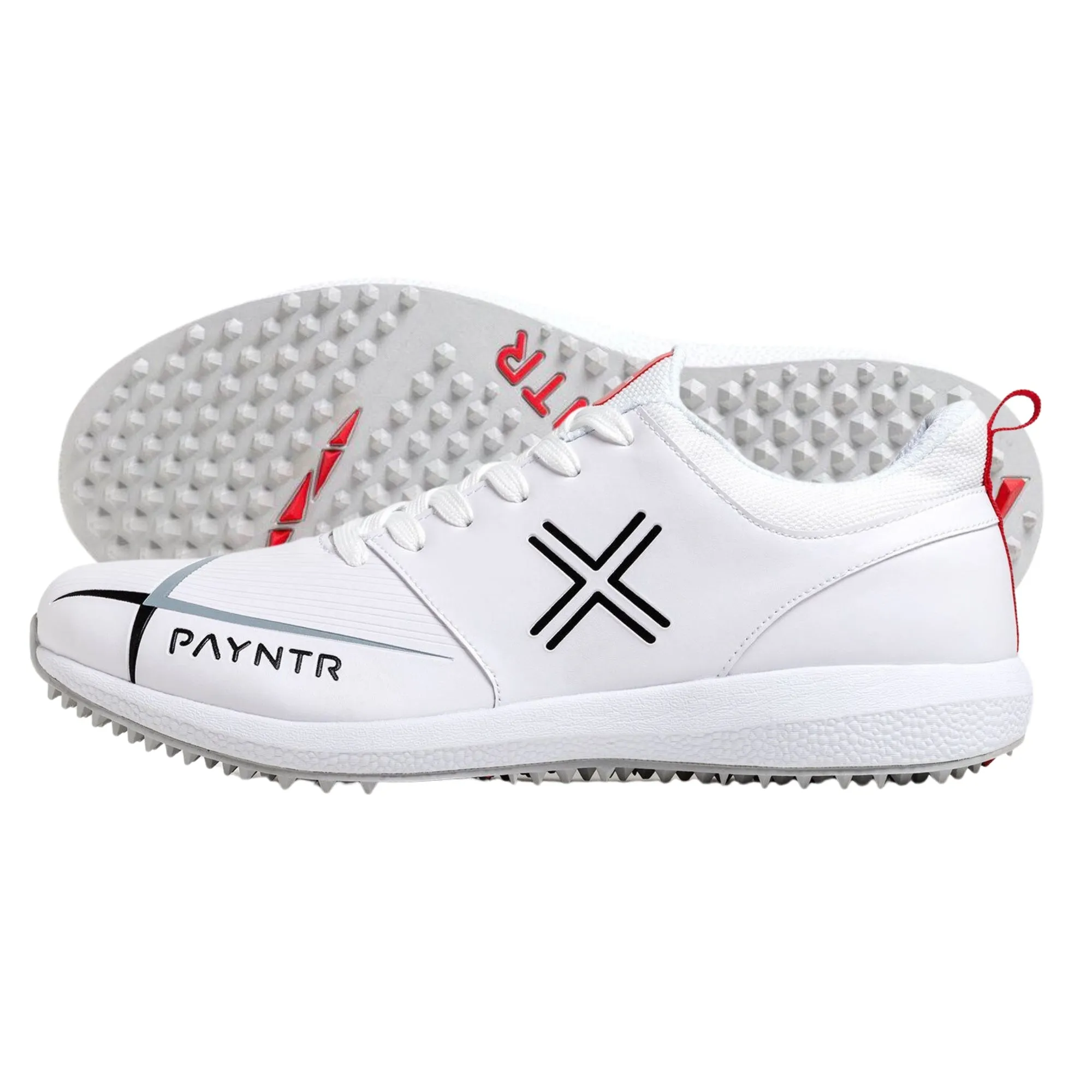 Payntr Cricket Shoes V-Pimple All Rounder Cricket Shoes - White