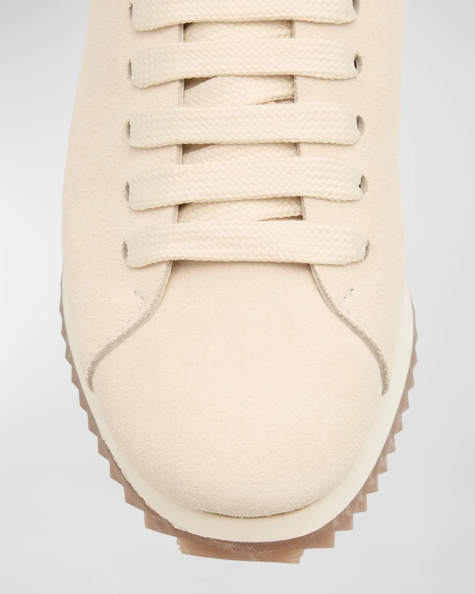 Pedro Garcia - Orinda Shearling Suede Sneaker in Basmati