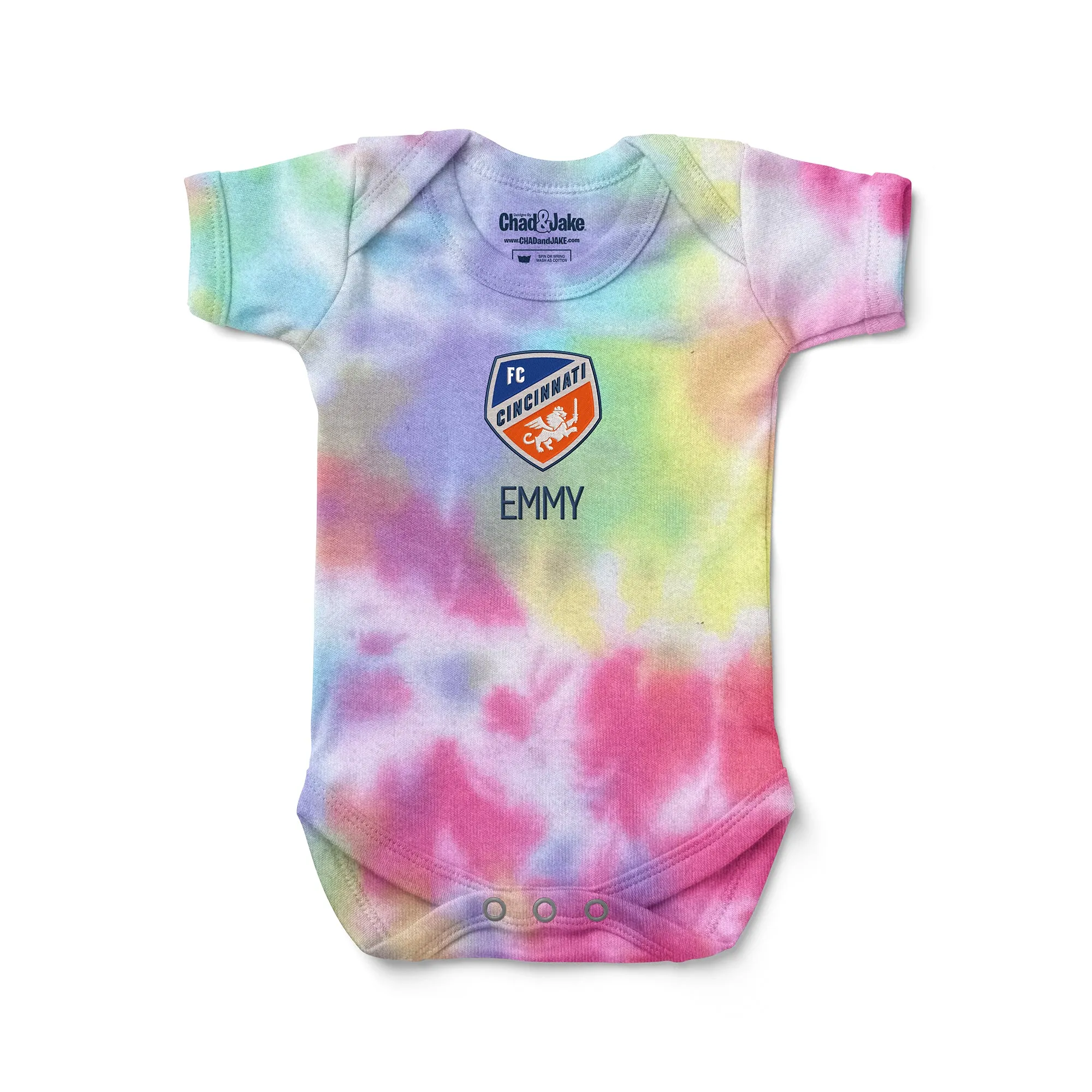 Personalized Tie Dye FC Cincinnati Bodysuit