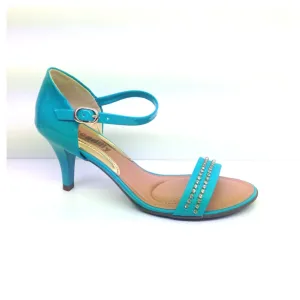 Piccadilly 801149-358 N Women Sandal Mid Heel Turquoise