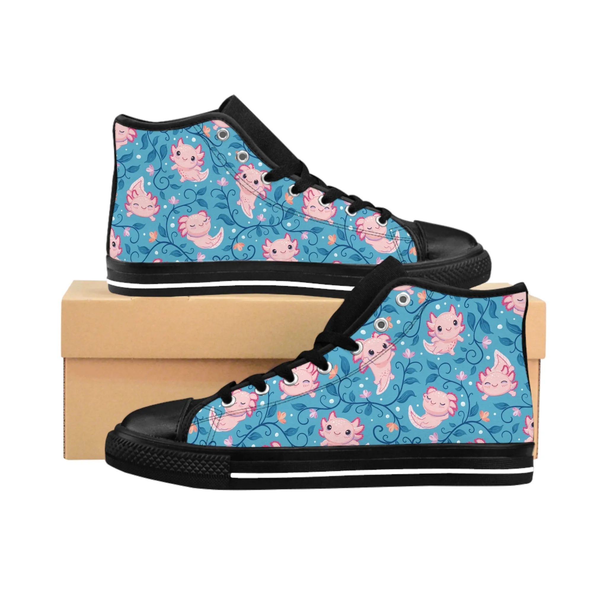 Pink Axolotl Women's Classic Sneakers