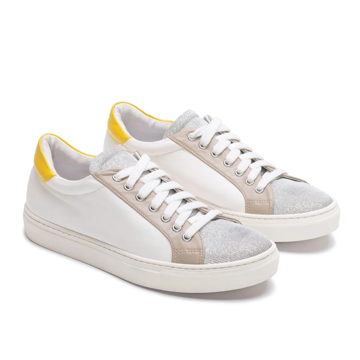 Portofino - Cappucino Silver Yellow Sneaker