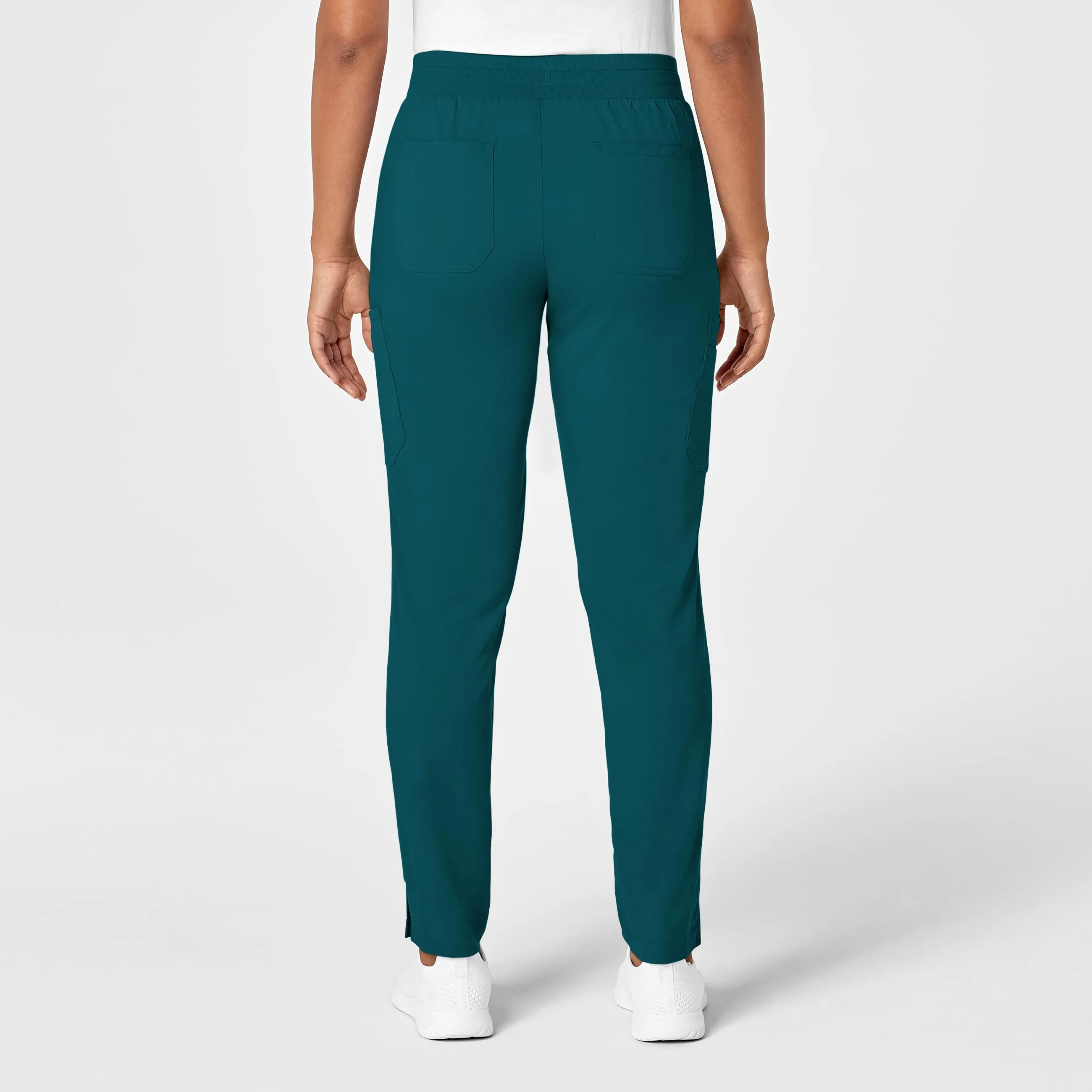 PRO Women's Slim Leg Cargo Scrub Pant - Caribbean