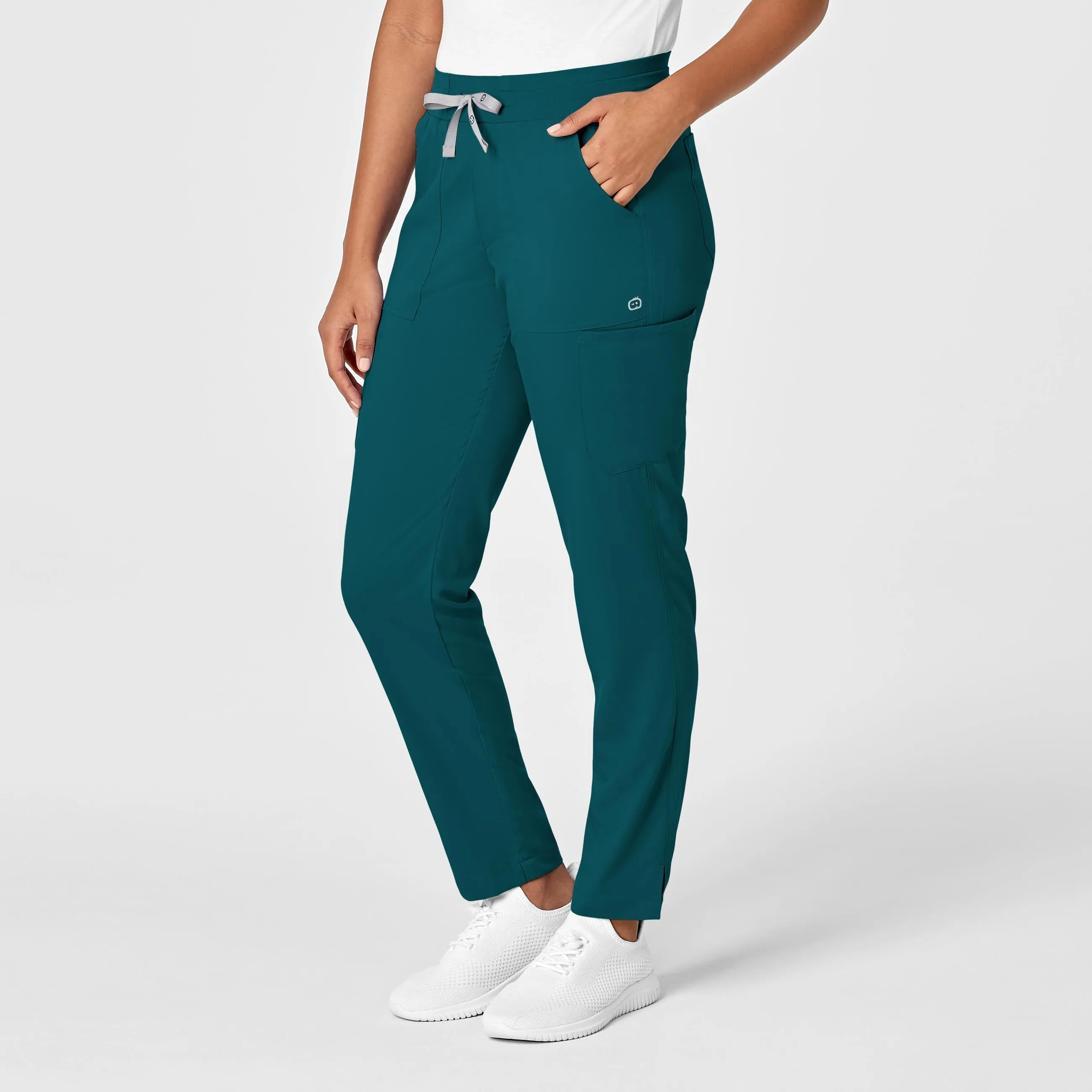 PRO Women's Slim Leg Cargo Scrub Pant - Caribbean