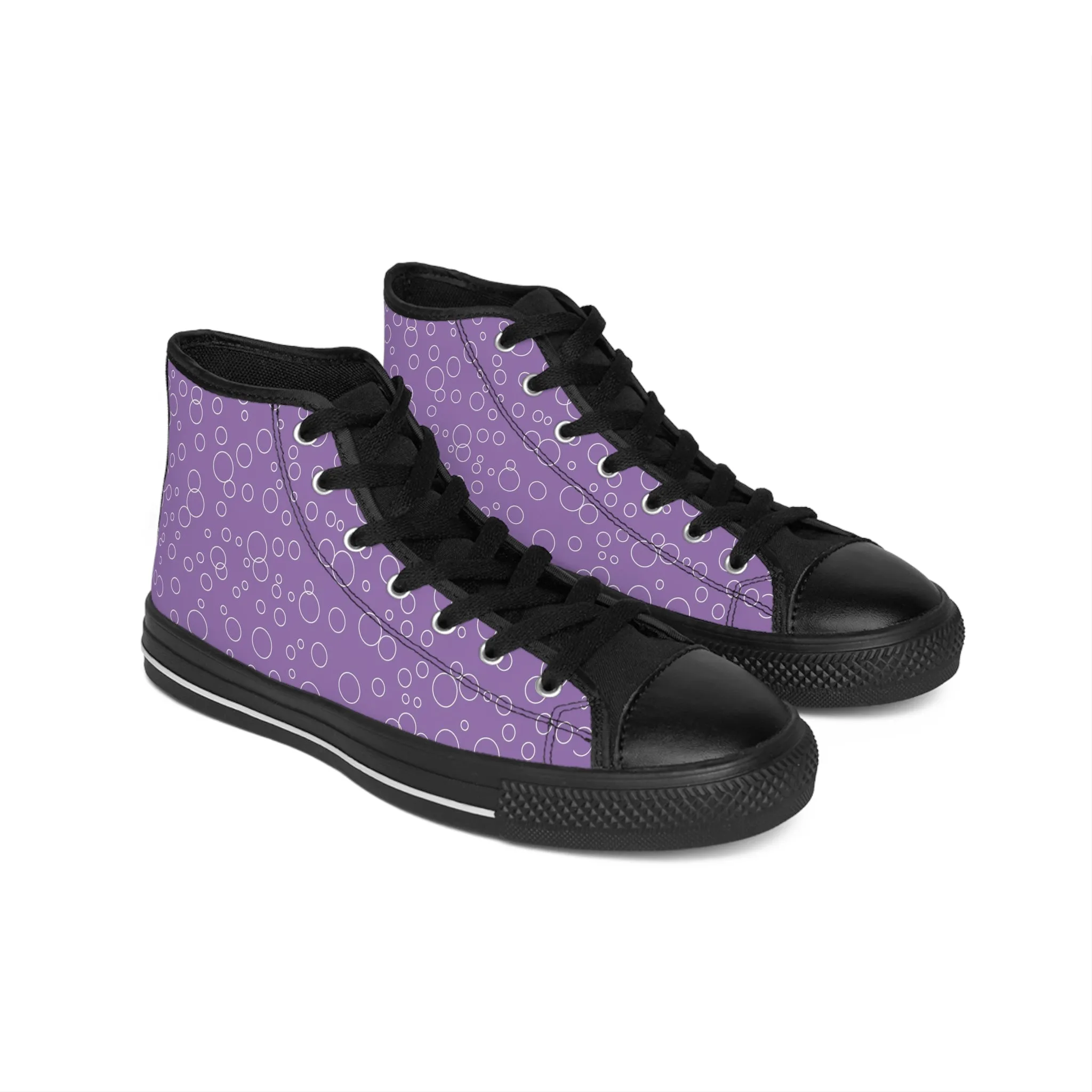 Purple Bubbles Women's Classic Sneakers