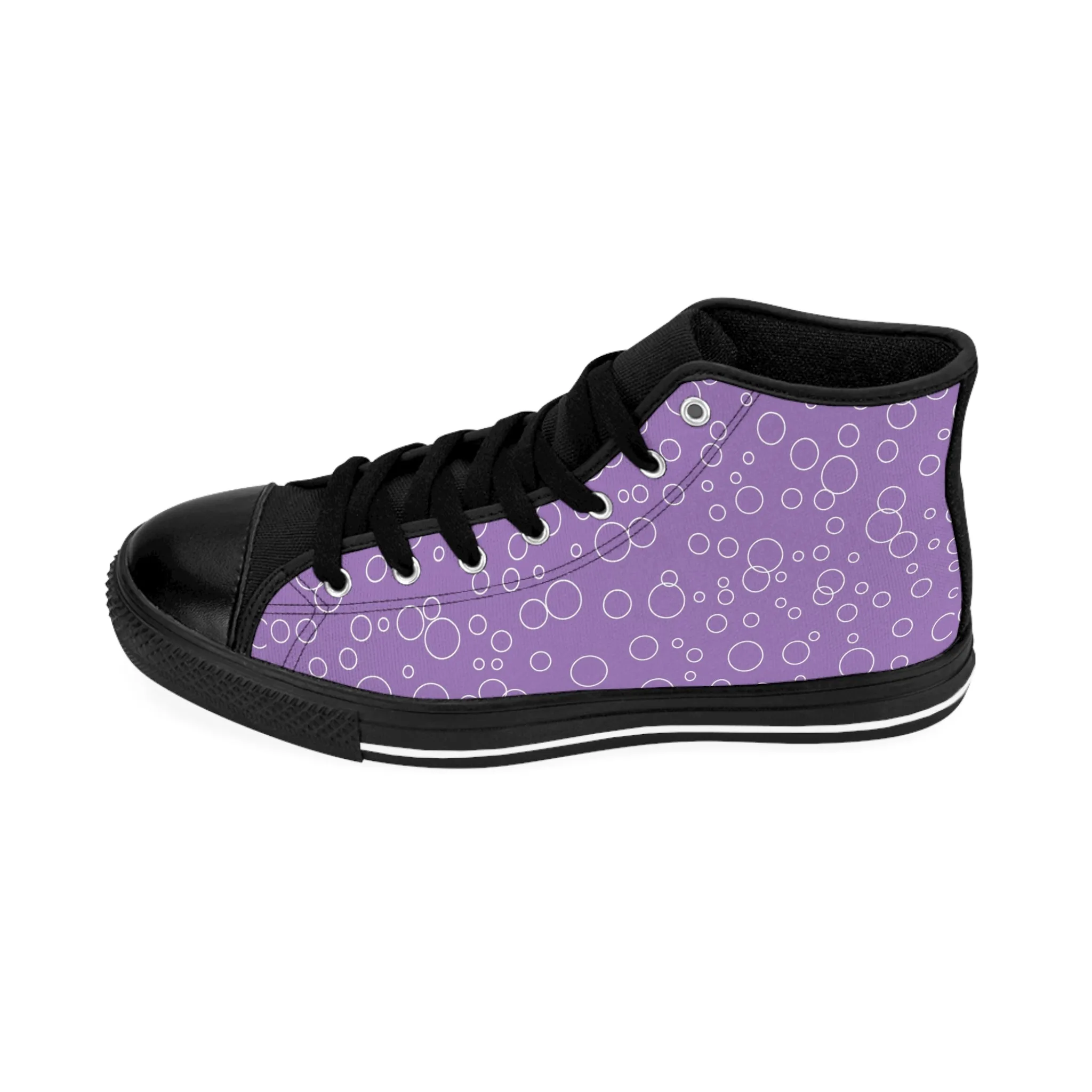 Purple Bubbles Women's Classic Sneakers