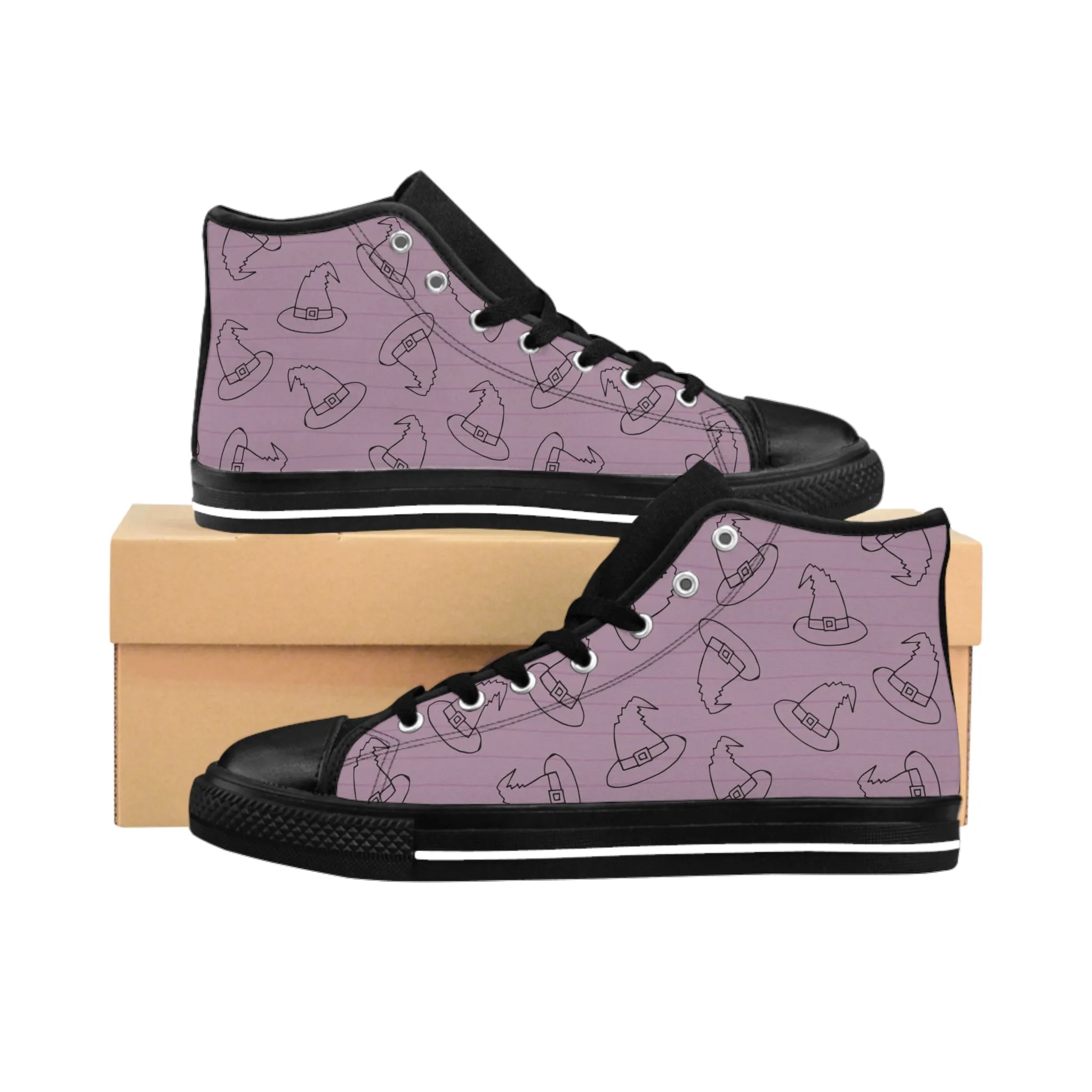 Purple Witch Hat Women's Classic Sneakers