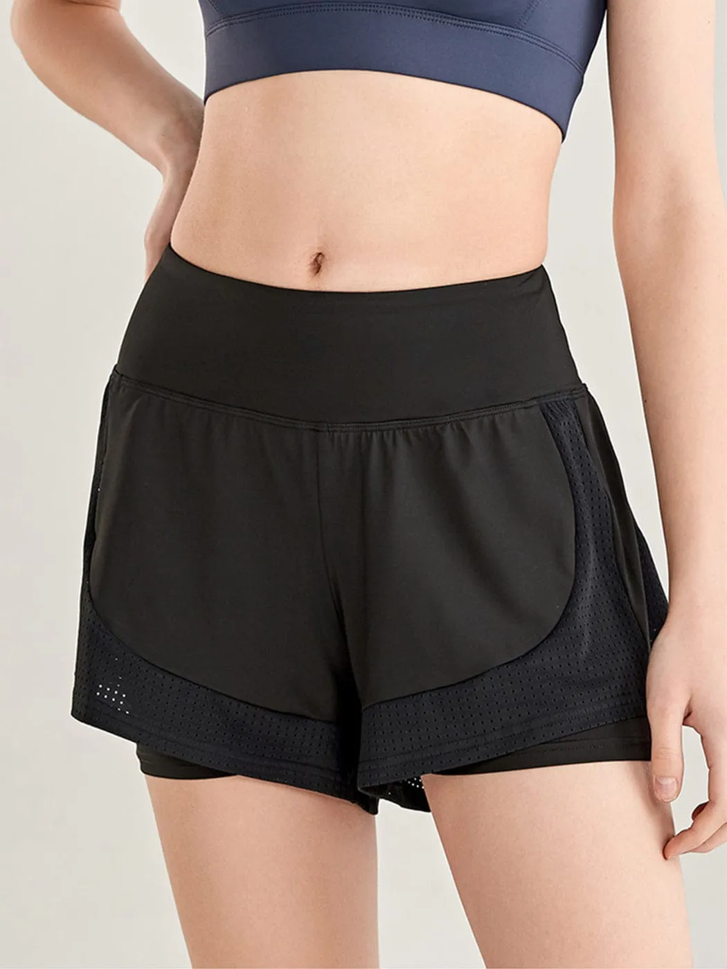 Quick Dry Loose Running Shorts 2-in-1 Gym