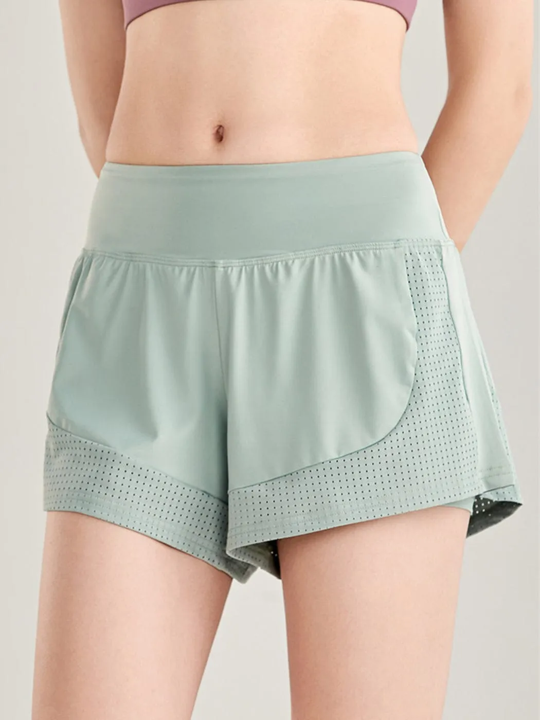 Quick Dry Loose Running Shorts 2-in-1 Gym