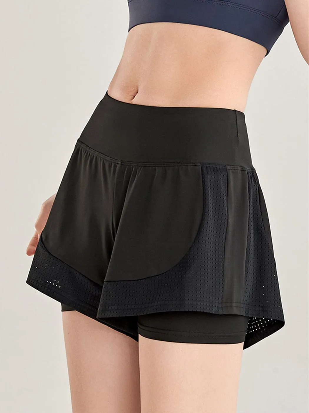 Quick Dry Loose Running Shorts 2-in-1 Gym