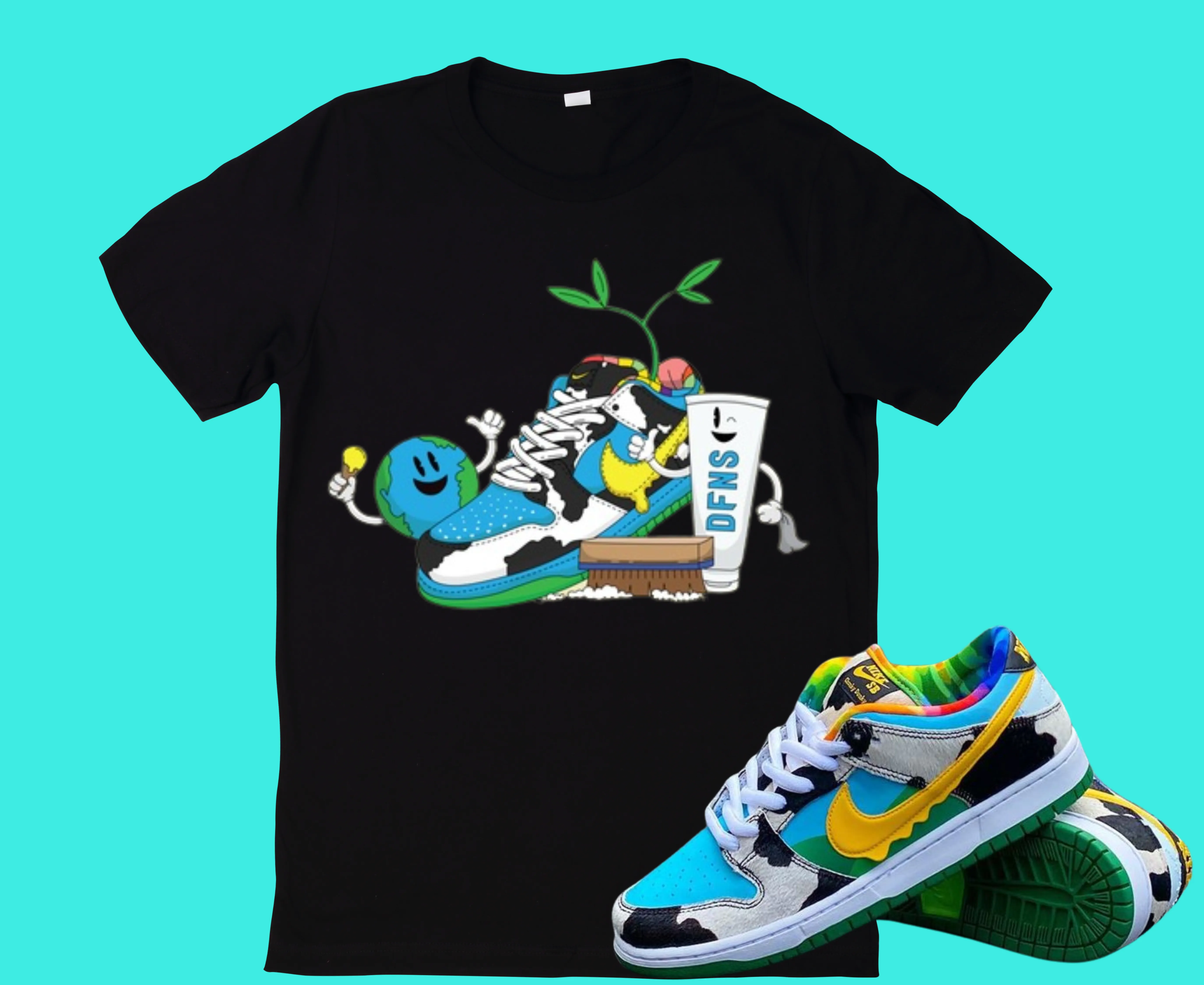 "Earthy Days Chunky Dunk" T-shirt to Match Ben Jerry ice Cream Chunky Dunks