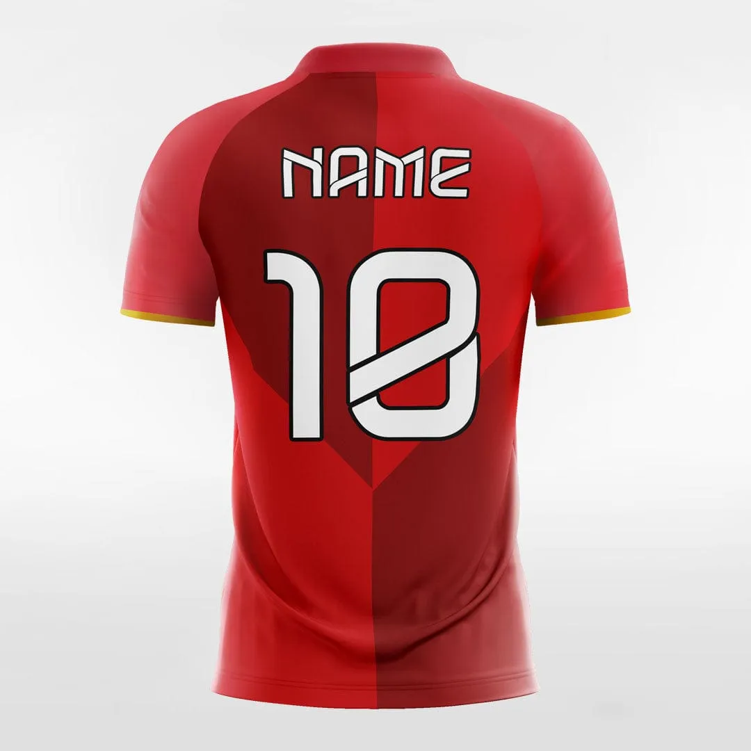 Retro Red Block- Custom Womens Soccer Jerseys Design Split