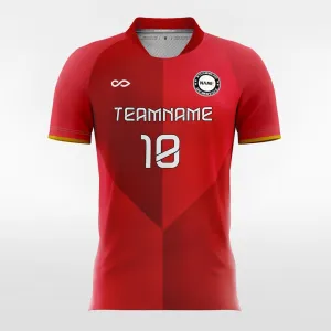 Retro Red Block- Custom Womens Soccer Jerseys Design Split