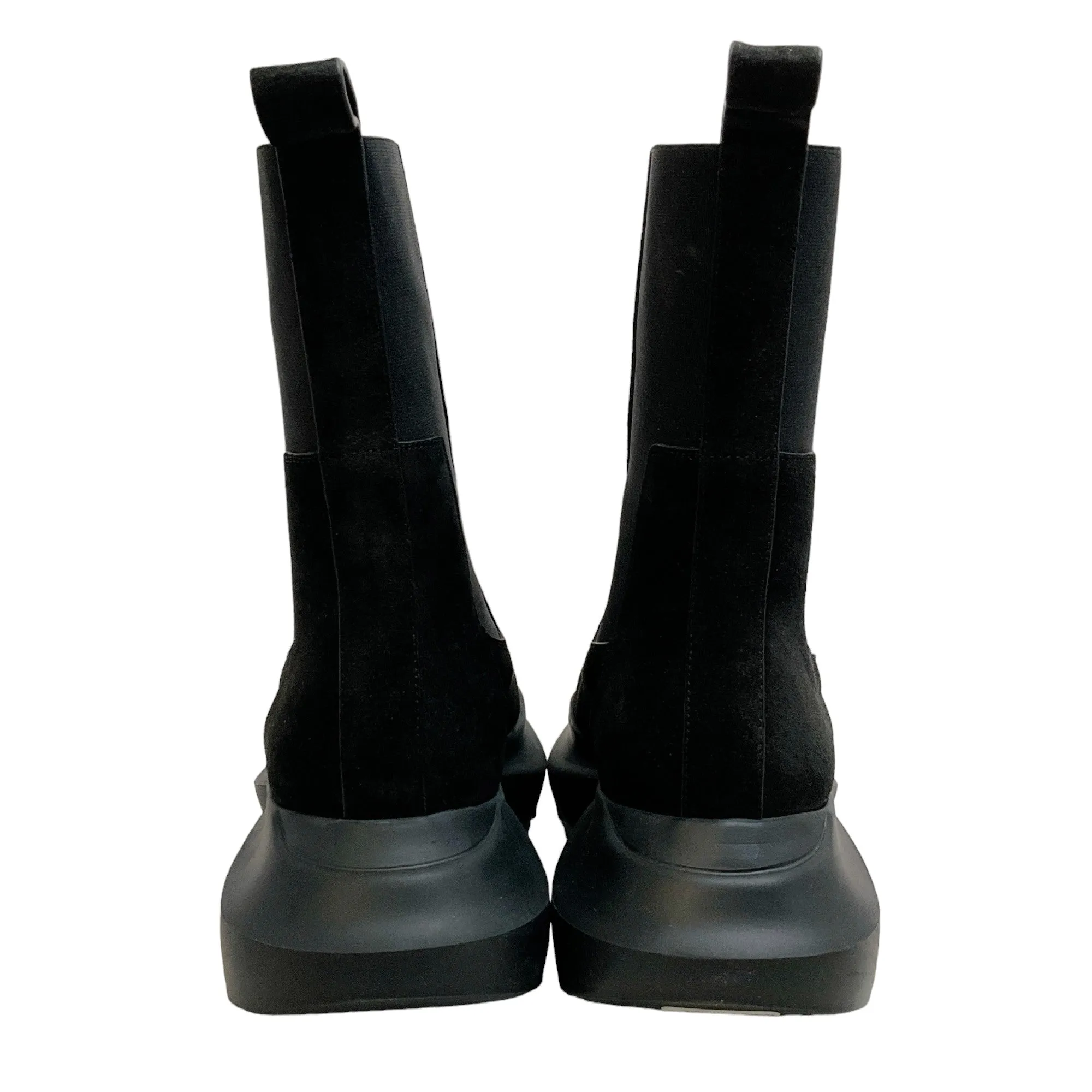 Rick Owens Black Suede Geth Beatle Booties