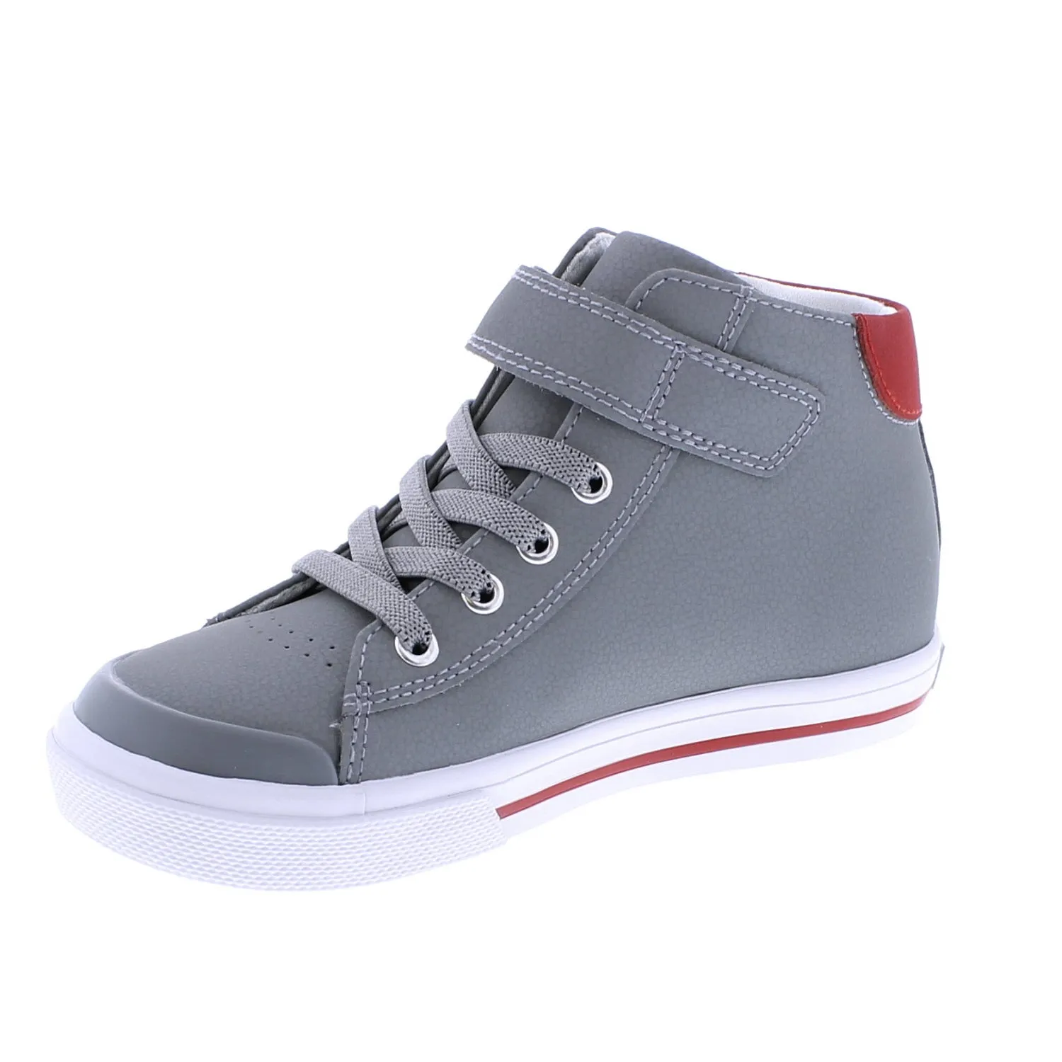 RILEY - V105-034 - Gray/Red Leather