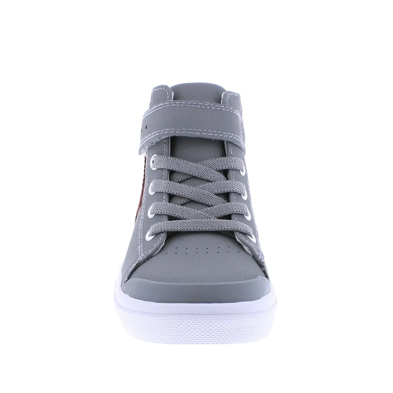 RILEY - V105-034 - Gray/Red Leather