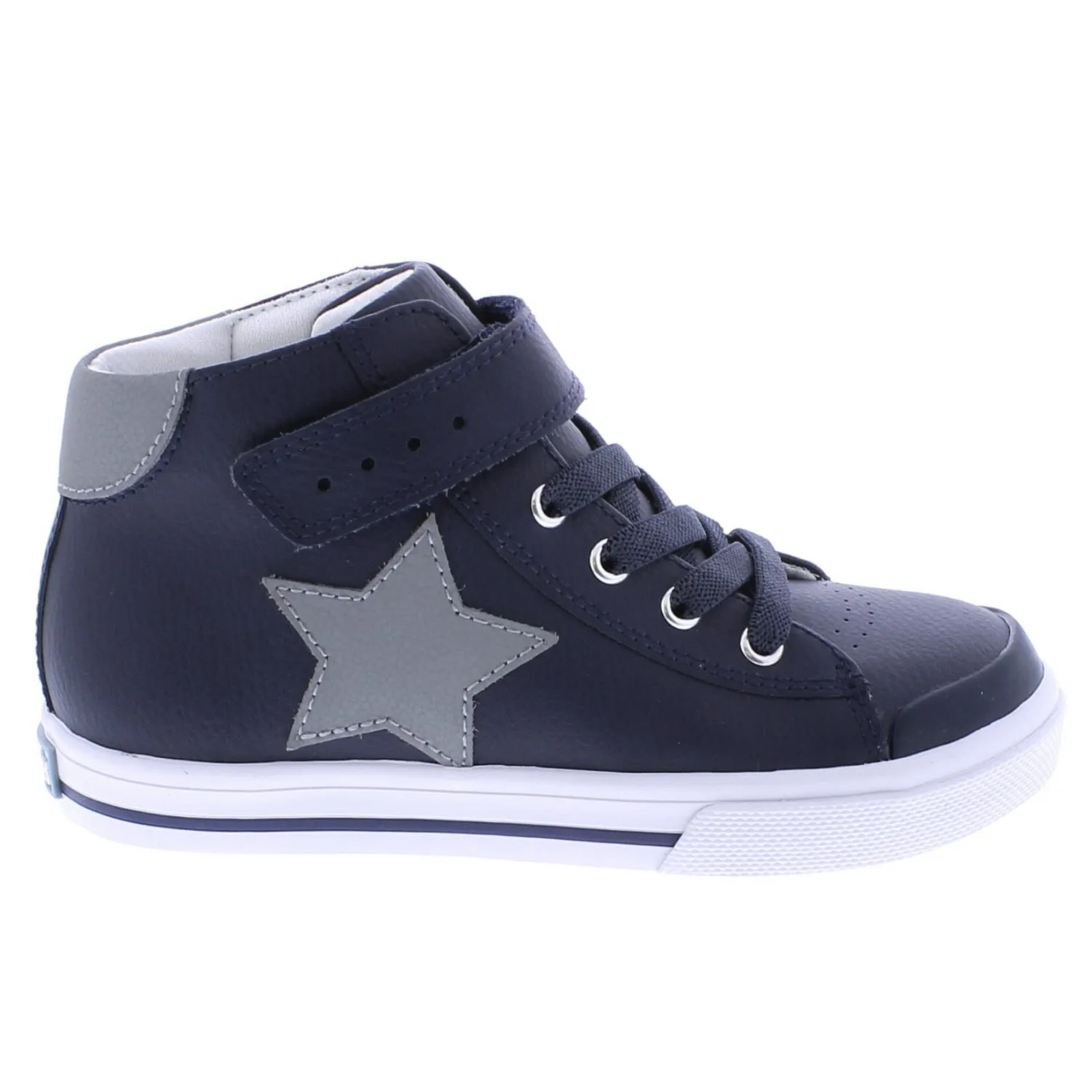 RILEY - V105-414 - Navy/Gray Leather