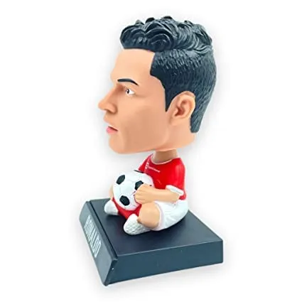 Ronaldo Man Utd Bobblehead With Mobile Holder For Cars  | 12 Cm |