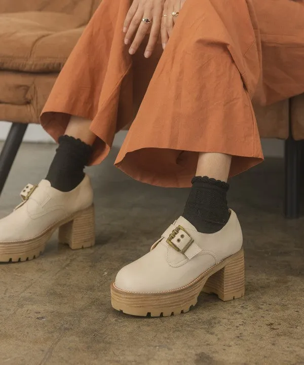 Sarah   Buckled Platform Loafers