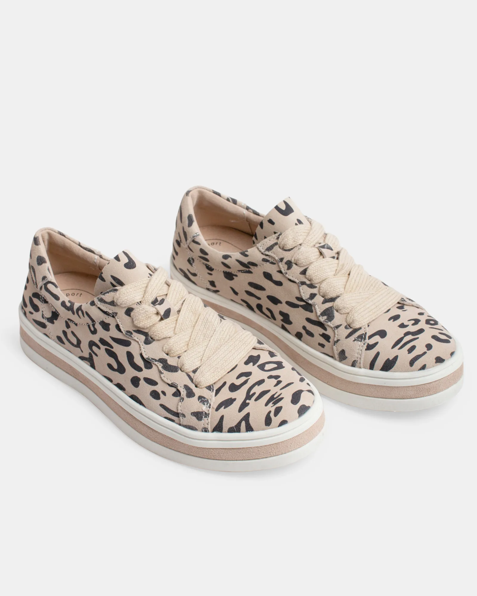 Sass Leather Sneaker - Almond Leopard