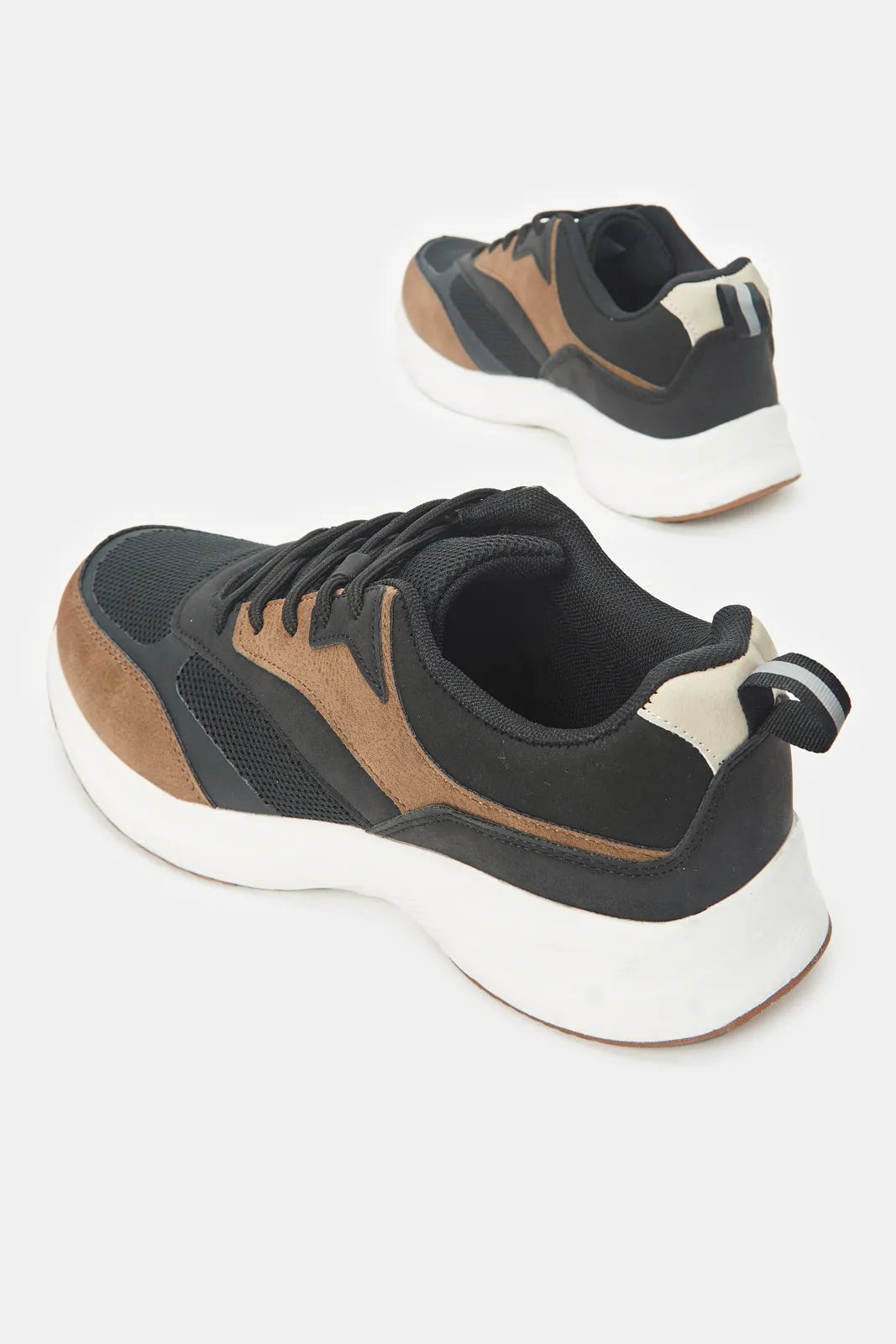 Senior Boys Black And Brown Chunky Sneaker