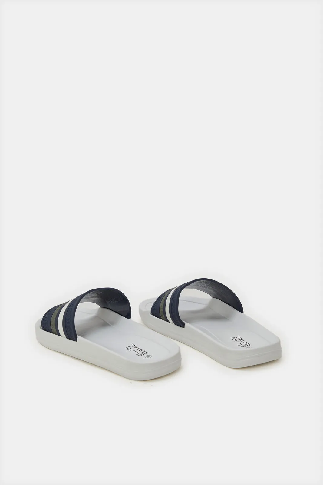 Senior Boys White Rubber Upper Slide