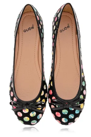 SHINA Black Polka Dot Ballerinas