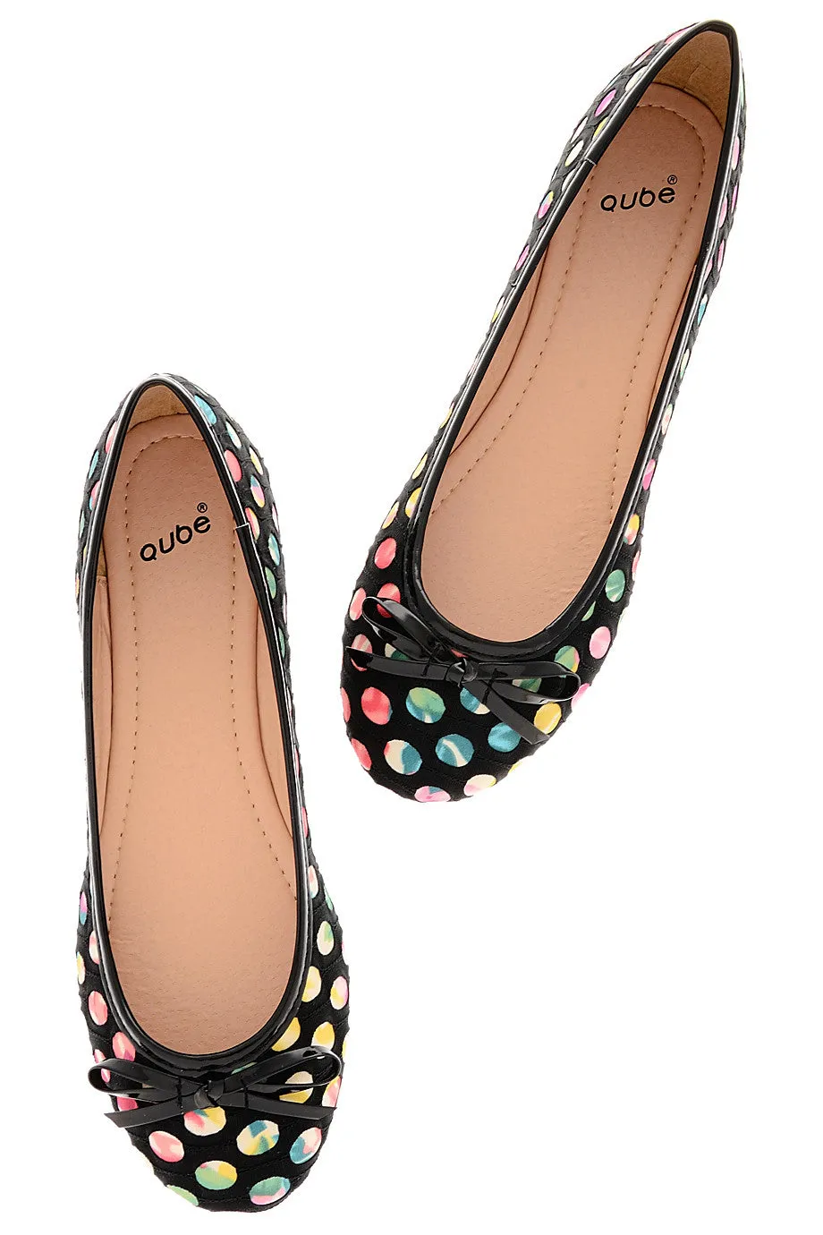 SHINA Black Polka Dot Ballerinas