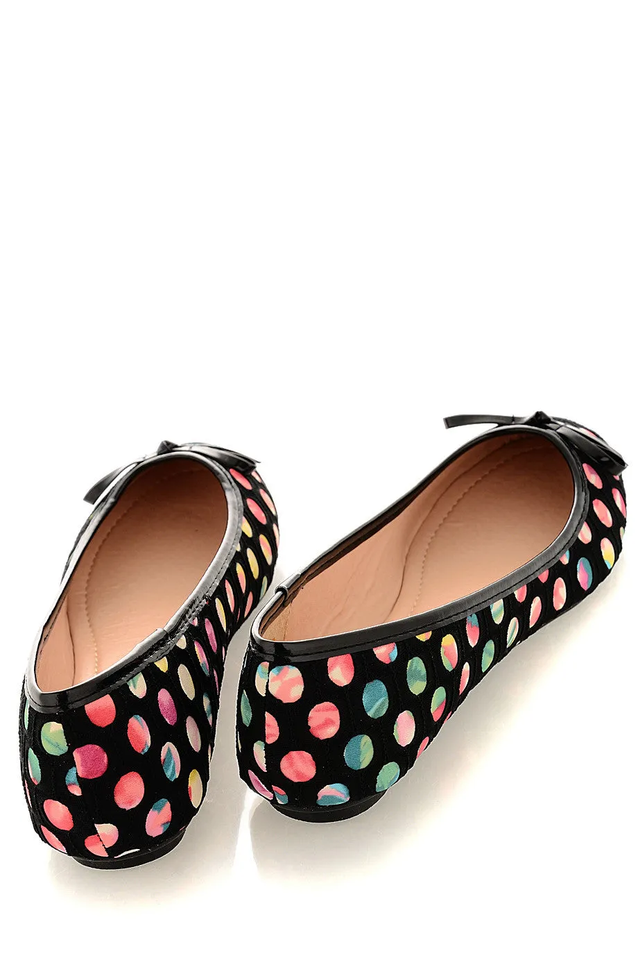 SHINA Black Polka Dot Ballerinas