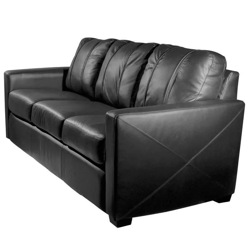 Silver Sofa with Soccer Logo Panel