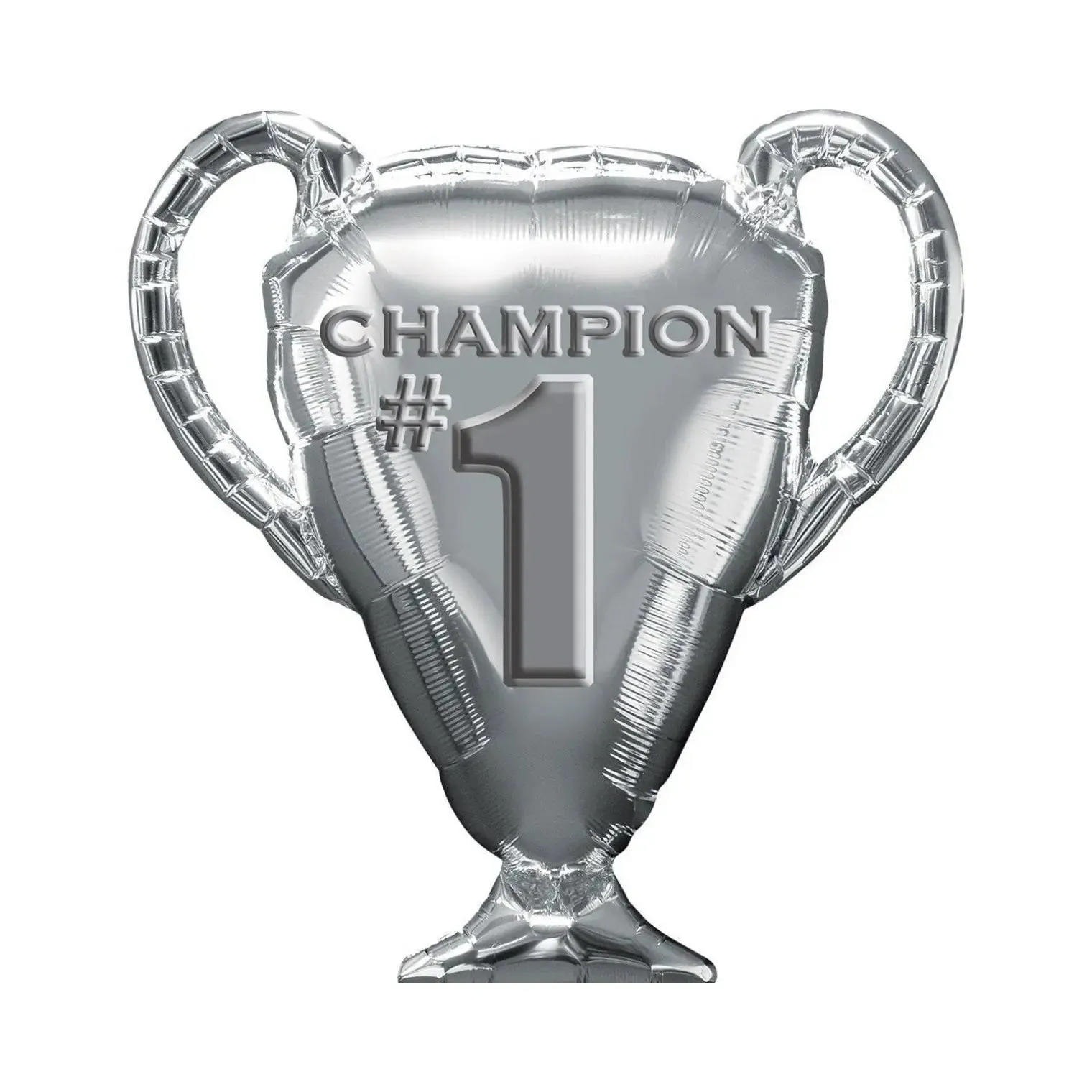 Silver Trophy Champion #1 SuperShape Foil Balloon