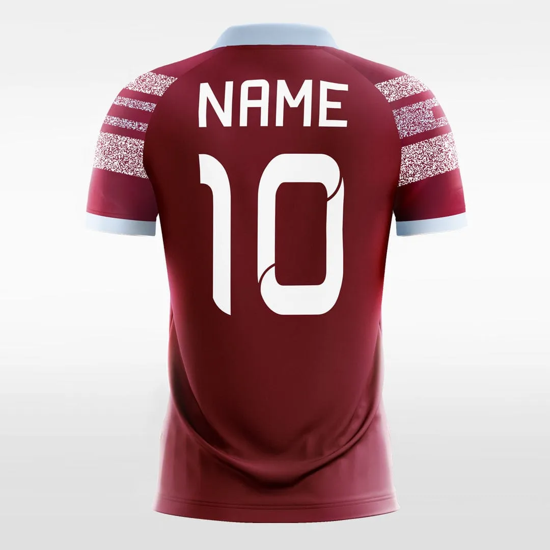 Simple Stripe Trim - Custom Kids Soccer Jerseys Design Red