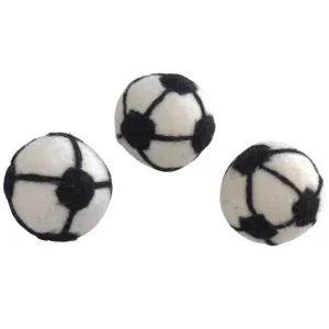 Soccer Ball Felted Shapes- Set of 3 or 5