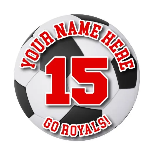 Soccer Ball Sticker or Magnet | Customize Team Fútbol Locker Magnet