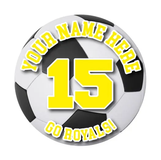 Soccer Ball Sticker or Magnet | Customize Team Fútbol Locker Magnet